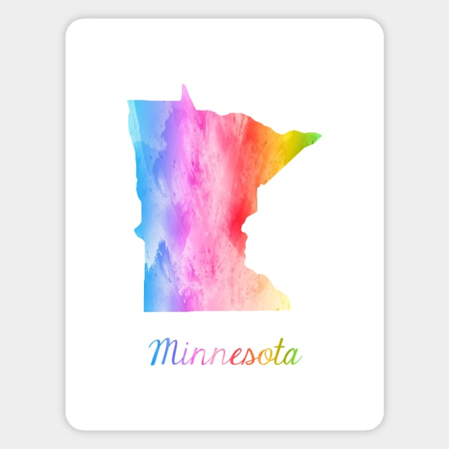 Minnesota Tie Dye Magnet by MadyJustForFun